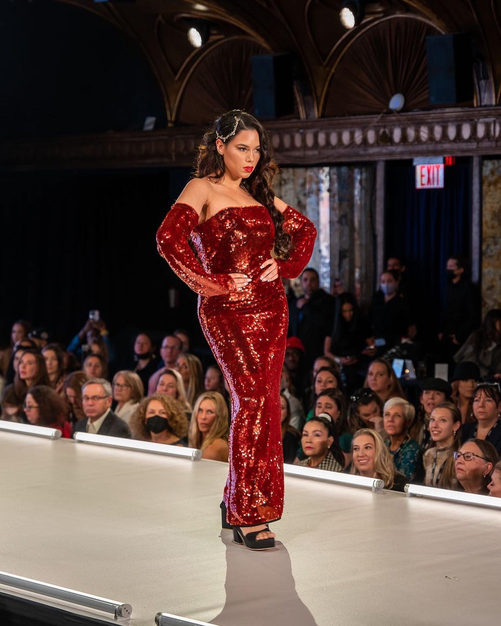 Off Shoulder Sequin Long Dress