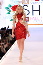 One Shoulder Asymmetrical Sequin Mini Dress