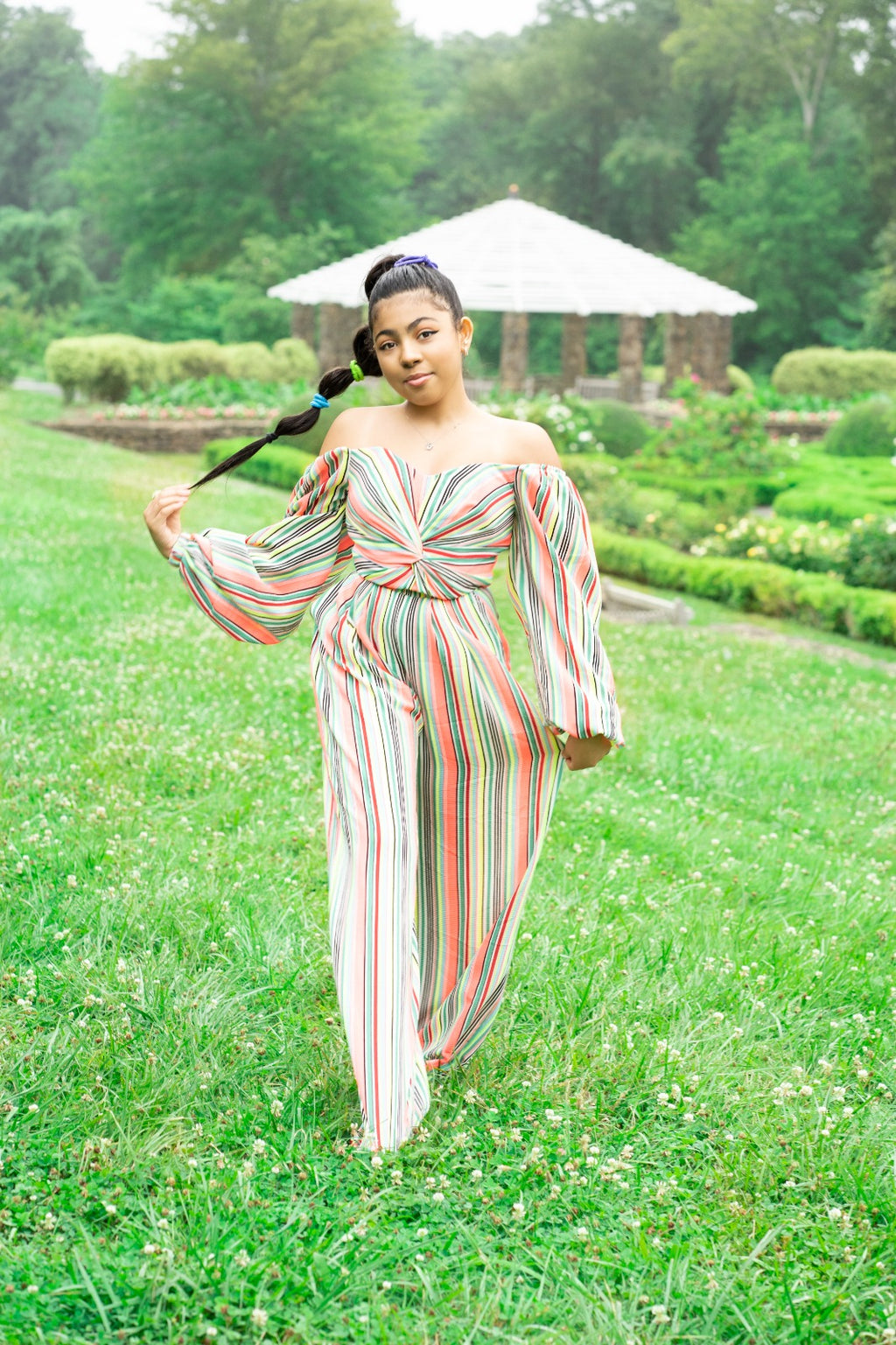 Colorful Stripe two-piece Set