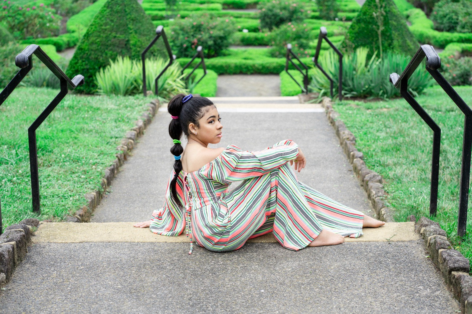 Colorful Stripe two-piece Set