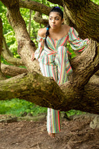 Colorful Stripe two-piece Set