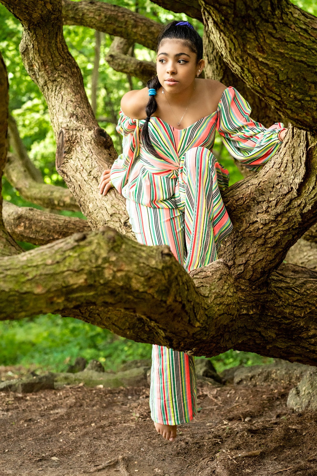 Colorful Stripe two-piece Set