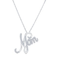 Silver 1/5 CTW Diamond Mom Pendant