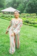 Colorful Stripe two-piece Set